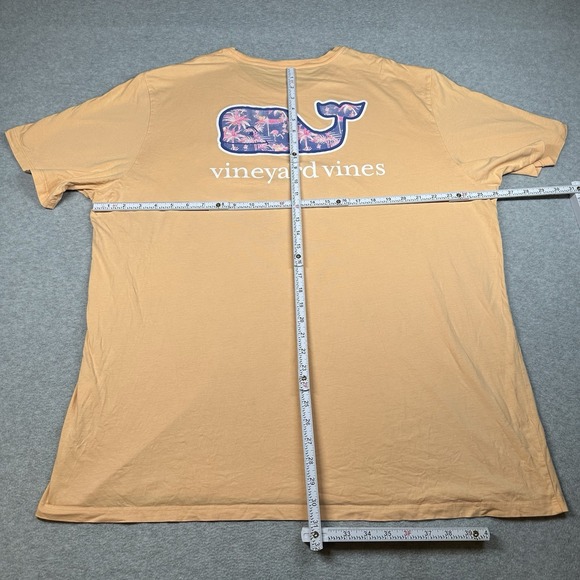 Vineyard Vines Orange Whale‎ Pocket Tee 100% Cotton XXL Made in Peru - Picture 5 of 6